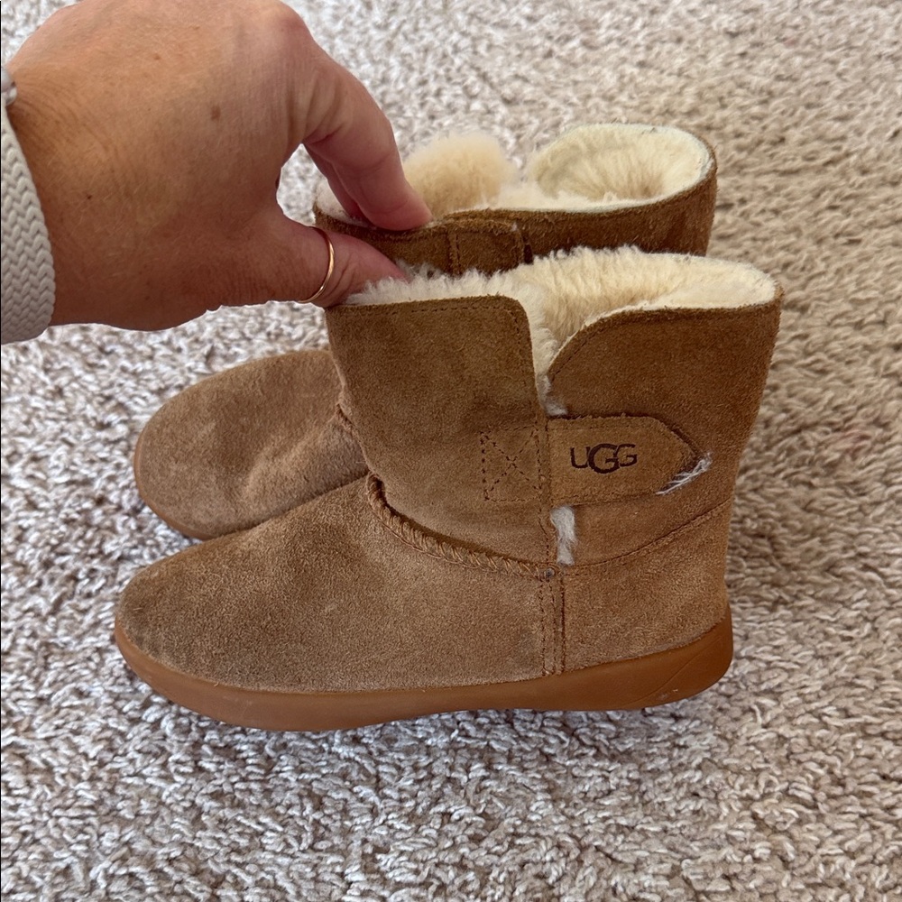 UGG Chestnut Suede Boots with Shearling